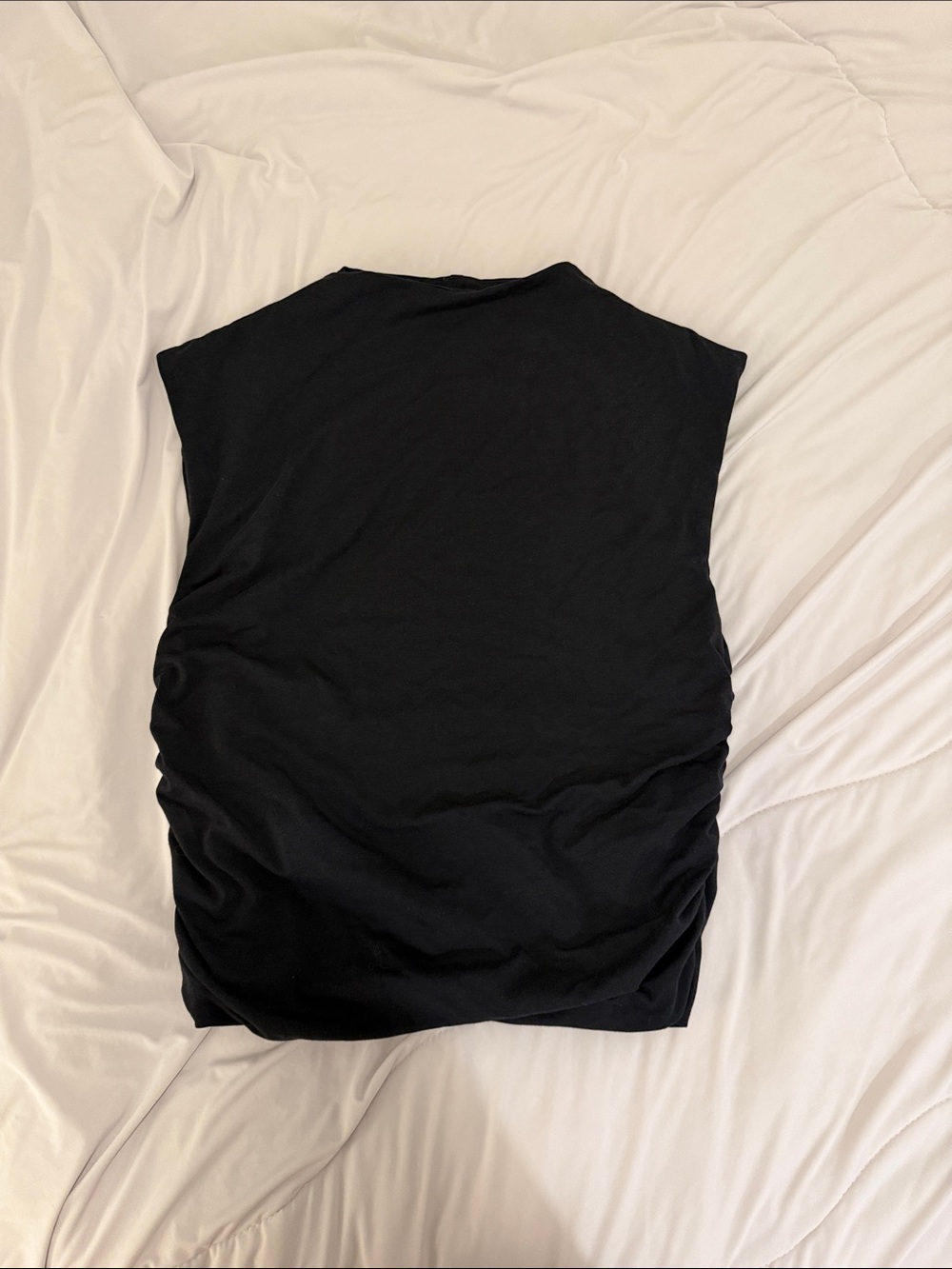 Abercrombie & Fitch Black Ruched Sleeveless Tank
